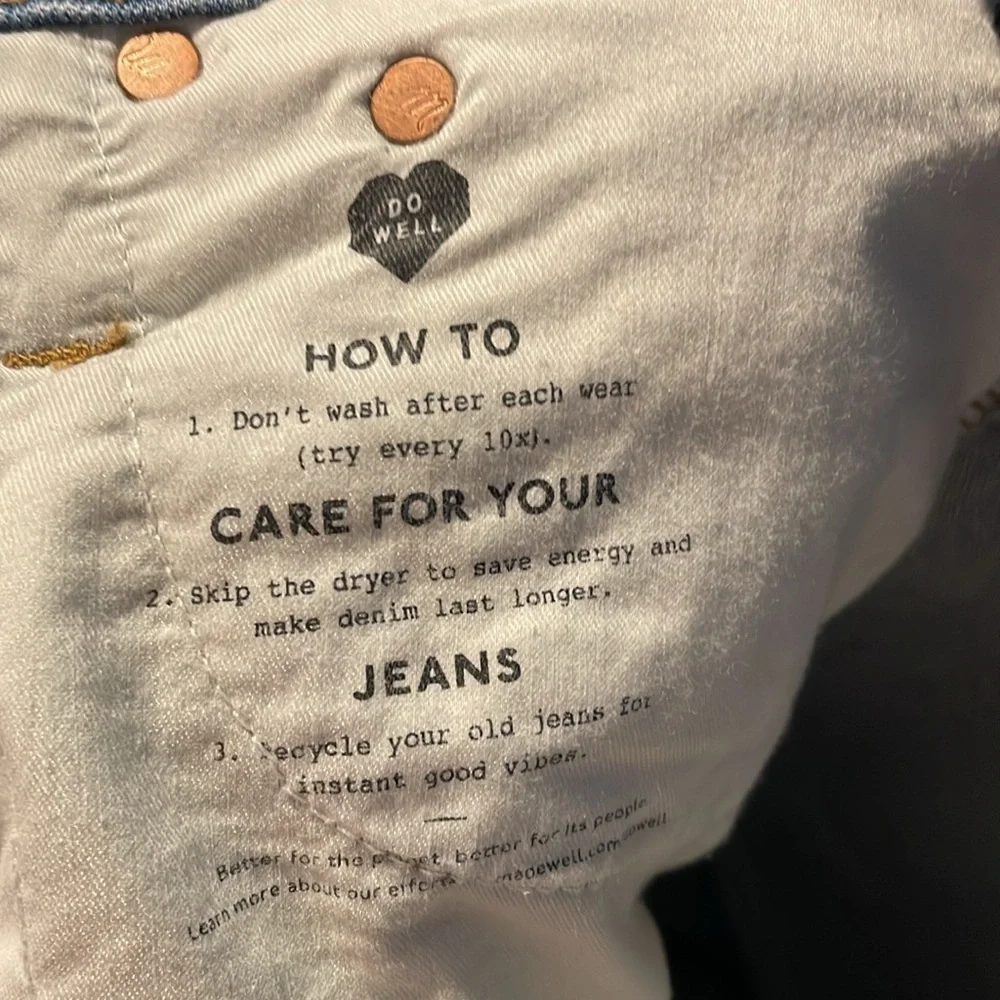 Madewell NWOT Classic Straight Jeans in Nearwood Wash - Picture 9 of 10